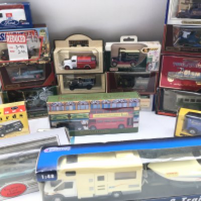 A Box Containing Models Of Yesteryear. Days Gone Etc. No Reserve.