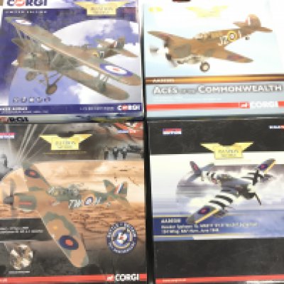 4 X Boxed Corgi Aviation Archive Models. A Hawker Audax. A P-40E Kittyhawk. A Bolton Paul Defiant and A Hawker Typhoon. All 1/72 Scale No Reserve.(4).