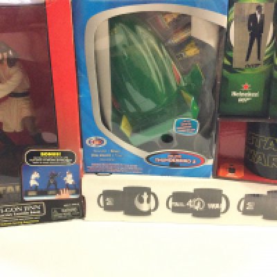 A Box Containing Various Boxed Toys And Collectables. Including Star Wars. James Bond And Thunderbirds.