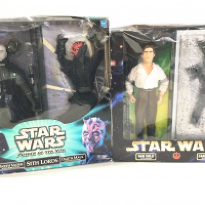 A Boxed 12 inchStar Wars Power Of The Jedi Sith Lords Set A/F. And A Han Solo As Prisoner Set. Boxes Are Worn. No Reserve (2).