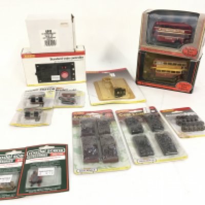 A Collection of boxed model railway accessories by Hornby and Model Scene also includes 2 EFE boxed buses. No reserve