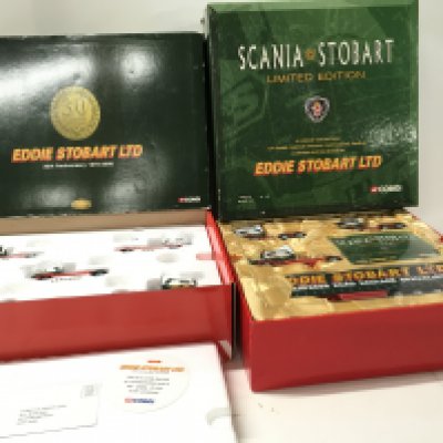 Two special boxed Eddie Stobart sets including 30th Anniversary 1970..2000 and Scalia at Stobart.