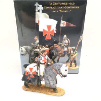 A Boxed King And Country Mounted Knight With Flag.