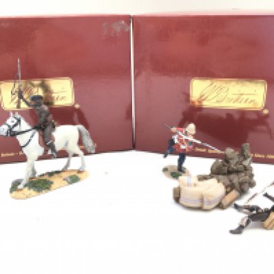 2 X Boxed Britains Zulu Sets. A Zulu Imduna- Prince Dabulamanzi. Mounted and Down But Not Out. With Certificates. (2)