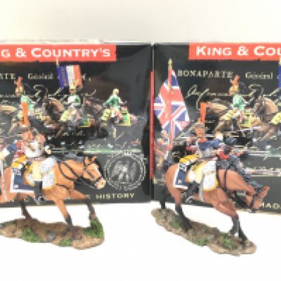 2 Boxed King And Country Mounted Napoleonics. Charging Sword Down And Slashing With Sabre.(2)