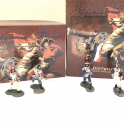 2 X Boxed Britains Figure Sets. Waterloo British And French Hand To Hand Set and French Command Set.