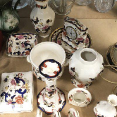 Masons Ironstone Ceramics including vases, plates etc. This lot cannot be posted