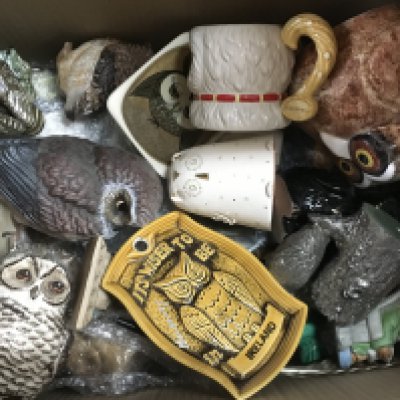 A collection of assorted owl figures. This lot cannot be posted