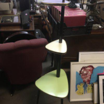 A retro 1970s plant stand, 140cm tall