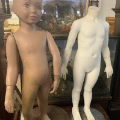 2 vintage Child Manaquins. 88cm x 95cm