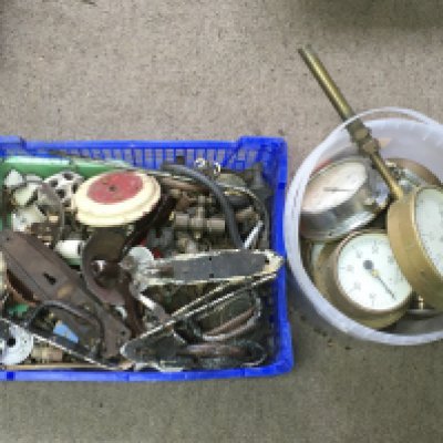 A collection including various gauges and other oddments.