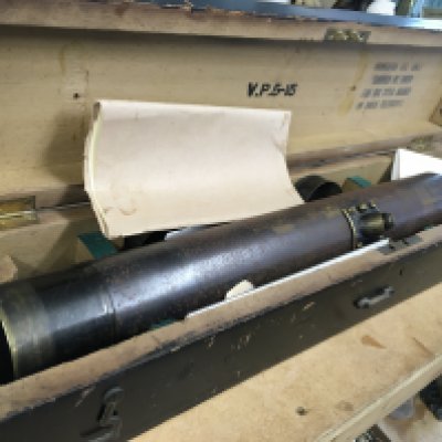 A Cased WW1 Naval Gunsight Telescope sight by W Ottway & Co Ealing. V P 5 to15 Day & Night Sight 1908. Serial no 1064