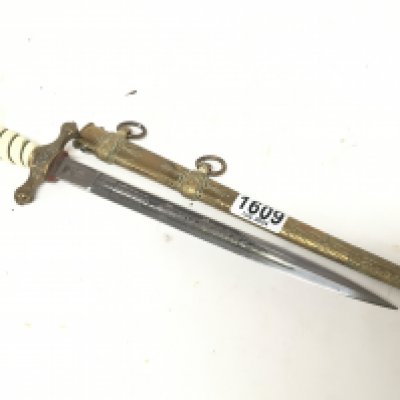 A German II world War Third Reich Kriegsmarine 2nd model officers presentation dagger makers stamp WKC.