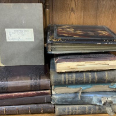 A collection of Victorian albums and scrap books together with bound plays. (D)
