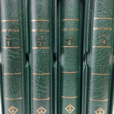 4 Great Britain stamp folios, Mint stamps 1924 onwards. (Incomplete albums).