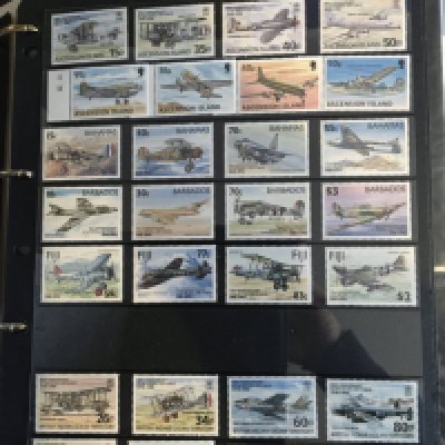 An album of stamps containing unused World stamps aeronautical theme.