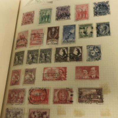Six albums containing used British and world stamps