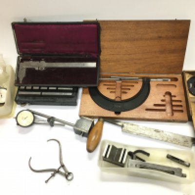 A large collection of various engineers tools. Postage C