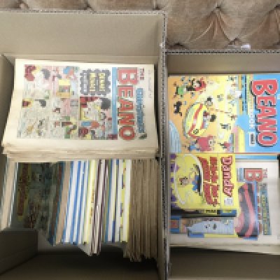 A large collection of vintage Beano and Dandy books and magazines. Postage category D. NO RESERVE