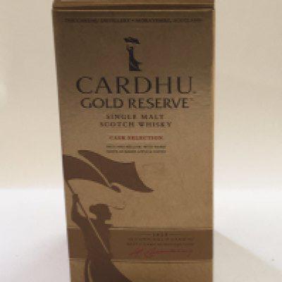 A bottle of Cardhu Gold Reserve single Malt Whisky 70cl in a fitted box.