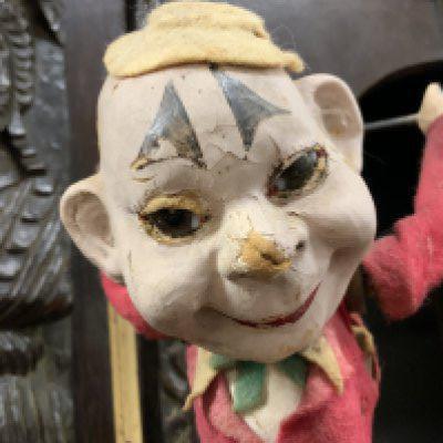 A Vintage Acrobatic clown toy, 36cm . (B)