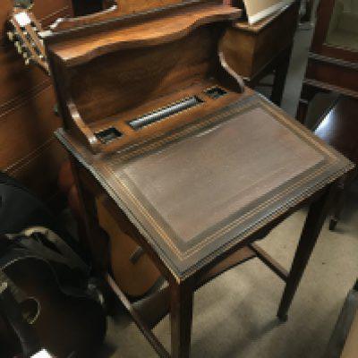 An Edwardian inlaid design rosewood writing desk , dimensions 48x52x98. NO RESERVE