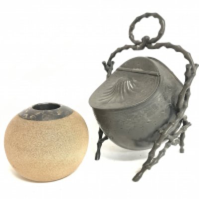 A Thomas Otley and sons silver plated spoon warmer, Doulton silver Hallmarked top match striker. This lot cannot be posted. NO RESERVE