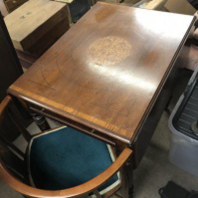 A Pembroke inlaid design card table Table dimensions. NO RESERVE