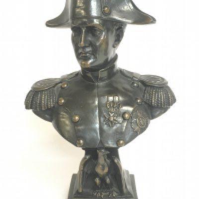A French Napoleon metal covered resin bust by A. Jourdan. Approximately 25.5cm tall. Postage category D, this lot cannot be posted. NO RESERVE