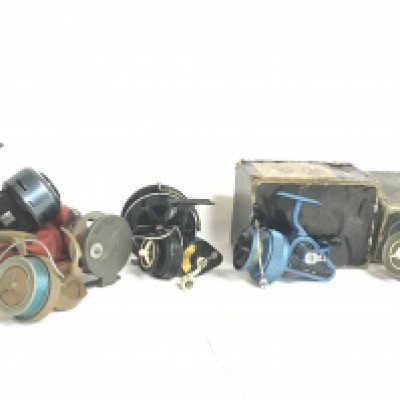 A collection of vintage fly fishing and spinning reels including a boxed J.W Young & Sons The Ambidex Mark six and rods including Martin James, split cane rods and other. Postage category D, this lot cannot be posted. NO RESERVE