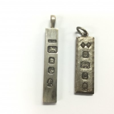 Two silver ingots. Shipping category A.- NO RESERVE