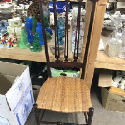 A beech wood Italian lacquered chair , dimensions 37x41x124cm. NO RESERVE