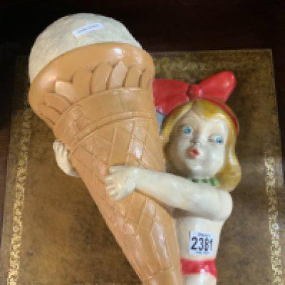 A Facchino Ritz Ice Cream Cone resin wall panel. 40cm.