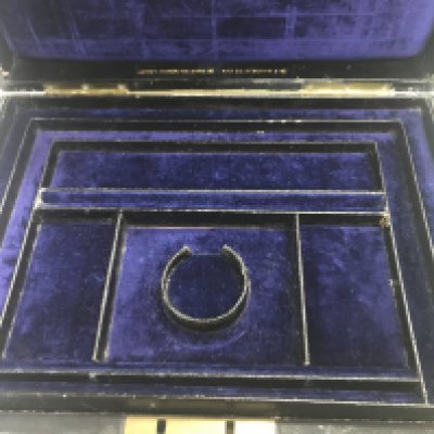 A Asprey jewellery box inset with 3 trays.