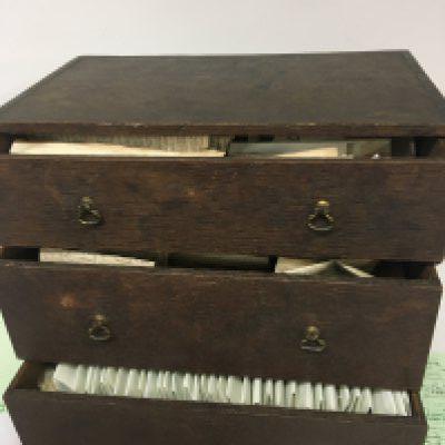 An interesting and rare collection of 19th Century Fly Fishing feathers for fly making well preserved and in numerical order wrapped in news paper and graph paper. In a late 18th Century cabinet believed to the collection of Major Montage Devon.