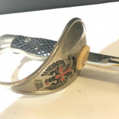 An Imperial sword with enamel decoration maker Toledo Spain.