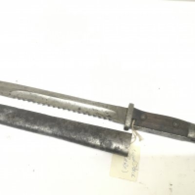A German Imperial I world war bayonet with sawback edge the SG1884/98 maker Gebrheller Marienthal.