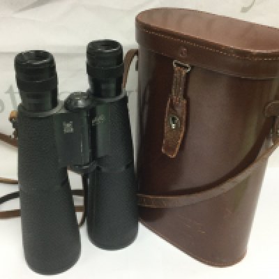 A cased pair of Hand Hensoldt binoculars. Shipping category D.