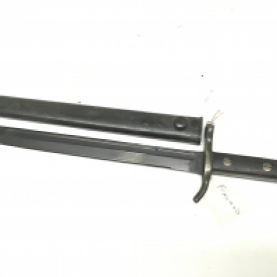 A Bayonet M/27 pattern the blade with makers stamp Fiskars with a metal scabbard. Length