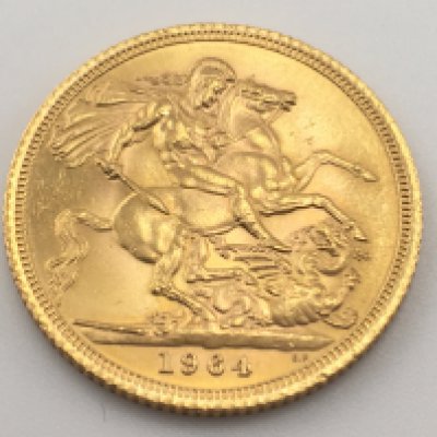 A 1964 full sovereign. Postage cat A.