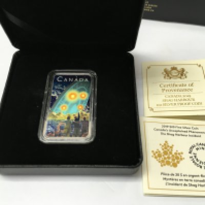 A 2019 Canada 1oz silver proof colour ingot NO RESERVE