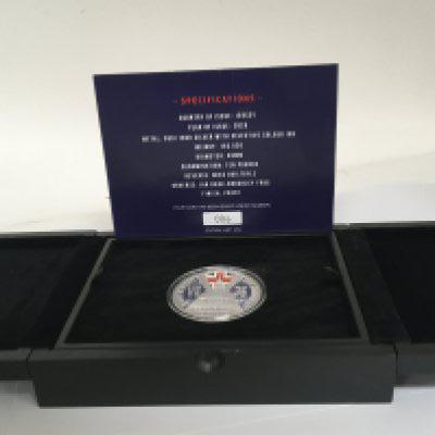 A Silver Proof five ounce VE Day commemorative medallion 999/1000 pure silver 6/250 with certificate of Authenticity.