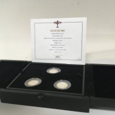 Three Silver Proof 80th Anniversary of the Battle of Britain Coins. Limited edition 243/495 with certificate of Authenticity.