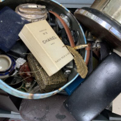 A large collection of mixed costume jewellery, Watches, coinage etc..