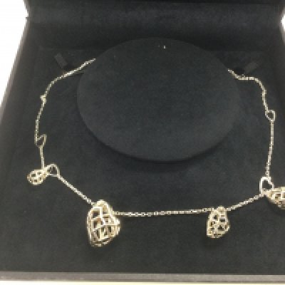 A boxed and unusual silver Links of London necklace. Shipping category B.