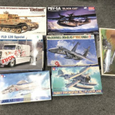 A Collection Of Boxed Model Kits Including Tamiya. Etc. No Reserve.