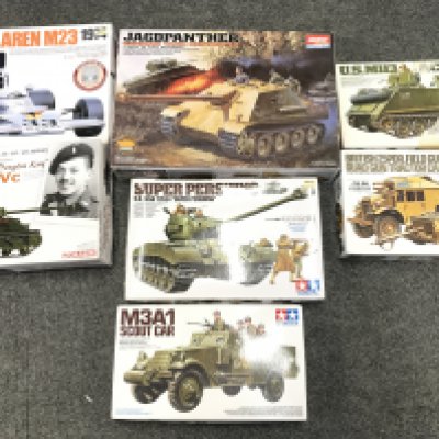 A Collection Of Boxed Model Kits Including Dragon. Tamiya And Academy. No Reserve.