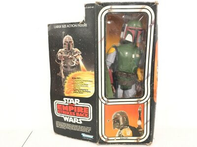 A Boxed Vintage Star Wars Kenner 12 Inch Boba Fett  Figure Is Complete. Box Is Worn.