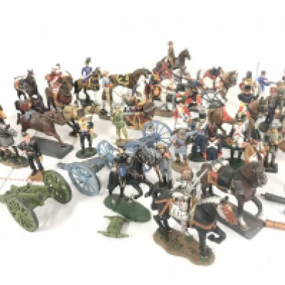 A Box Containing Various Led Figures Mostly Delprado. No Reserve.