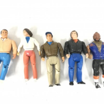 A Collection Of The A-Team Figures Including The Rare Amy Allen Figure. Figures Are Worn. No Reserve.